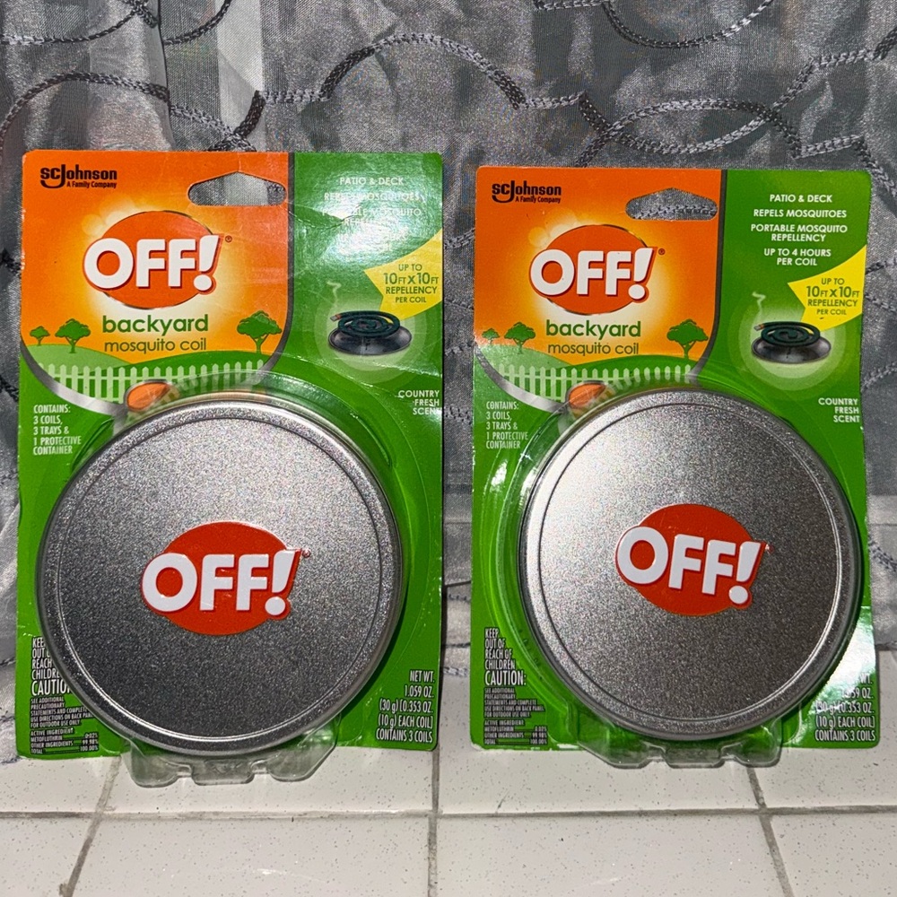 Set of 2 SC Johnson OFF Backyard Mosquito Coils